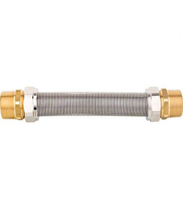 Accumulateur tampon-raccord de tuyau ondulE de 200-280mm, filetage mâle 1 1/2'' V4A