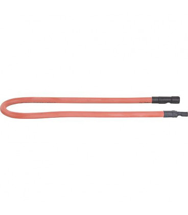 accessoire pour transfo d allumage cable allumage rouge silicone, coupe a longueur 1 cote 6,3 mm fiche 450 mm de long Lg. 420mm accessoire pour transfo d allumage cable allumage rouge silicone, coupe a longueur 1 cote 6,3 mm fiche 450 mm de long Lg. 420mm