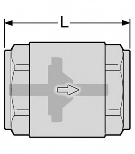 Soupape de retenue en laiton avec insert metallique, joint viton 1/2"