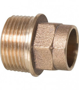 Raccord a souder en laiton rouge 4243g Nipple de transition 28-R 1"Filet mâle WG906 " "