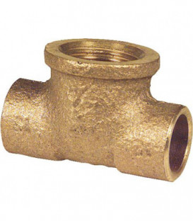 Raccord a souder en laiton rouge 4130g Piece en T. sortie avec filetfemelle 22-R 1/2"-22 WG906 " "