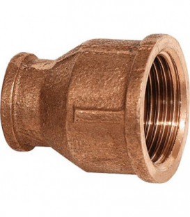 Raccord filete en laiton rouge Manchon de reduction Type 3240, 1/2"x1/4" (fem/fem)