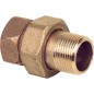 Raccord filete en laiton rouge Raccord a vis joint conique Type 3341 1 1/4" femxmâle WG904 " "