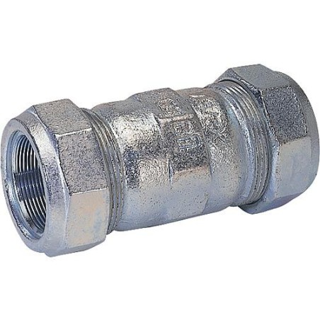 Accoup de serrage en fonte malleable fem/fem, Gaz PN 4, eau PN 16, Type O 1 1/4" (42,4) "
