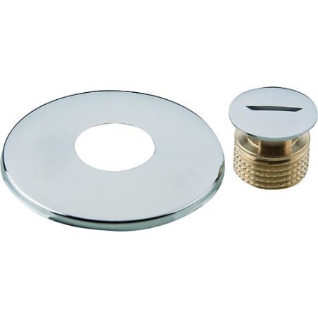 Tampon borgne avec rosace crhome 3/8" 3/8"
