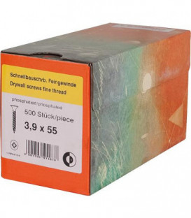 Vis a fixation rapide avec filetage fin (tête trompete H) 3,9 x 45 mm Emballage 1000 pieces