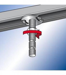 Corps boulon a tête rect. Av angle rabattus FHS Clix S 8 x 30