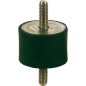 Ressort en caoutchouc type A 20 x 20 mm, filet mâle/mâle M 6 x 15 mm