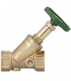 Robinet a soupape a tete inclinée DN40/1 1/2" broche non montante"filet fem x filet fem/ sans