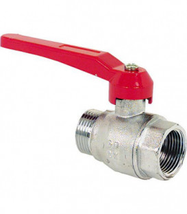 Vanne a boisseau spherique passage integral, PN 20 1/4" filet femx filet mâle