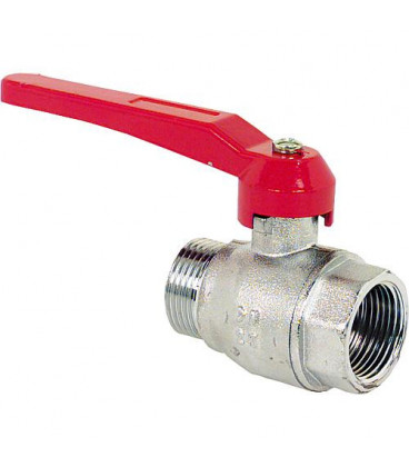 Vanne a boisseau spherique passage integral, PN 20 1/4" filet femx filet mâle