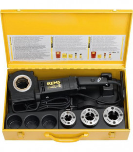 Filiere electrique Rems Amigo E avec tetes de coupe DN15-DN25