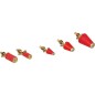 Bouchon pour verificateur gaz 1/2" - 1" avec robinet et douille 18 - 32 mm forme cylindrique