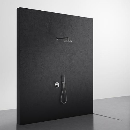 Robinetterie de douche Dornbracht avec support de douchette inclus et raccord mural, chrome