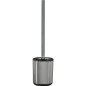 Ensemble brosse-WC Stream inox/caoutchouc noir, lxh 105x420mm