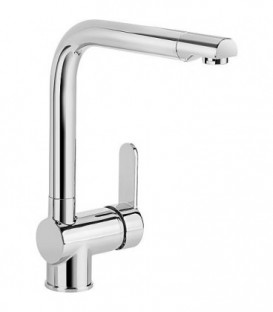 Mitigeur d'evier Chamiza chrome, bec d'écoulement pivot. entraxe 230mm