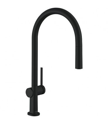 Mitigeur d'evier Hansgrohe 210 Talis M54, fonctionnemt. lat. avec bec extractible, noir mat