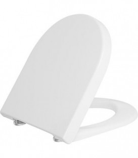 Abattant WC Duravit Starck 3 Softclose, blanc, avec charniere inox lxhxp: 380x30x383 mm