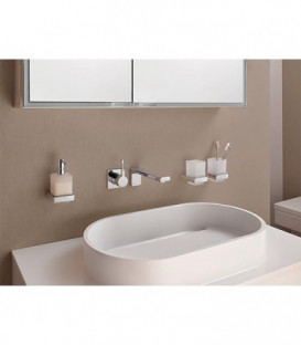 Distributeur de savon liquide emco trend, chromé réservoir en verre