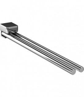 Porte serviette emco trend chromé, 2 bras orientable, 450 mm