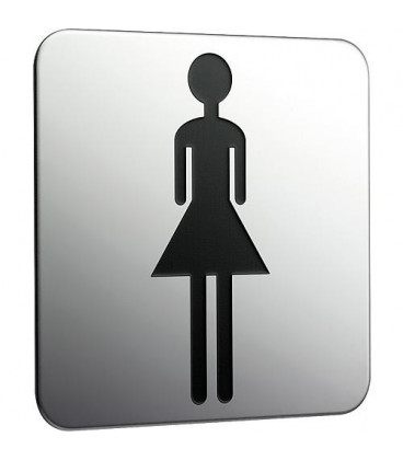 Panneau de porte emco systeme 2 chromé, dames a coller