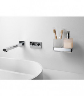 Double porte-verre avec verres emco loft, chromé