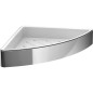 Corbeille d'angle pour éponge emco loft, chromé, insert plastique extractible