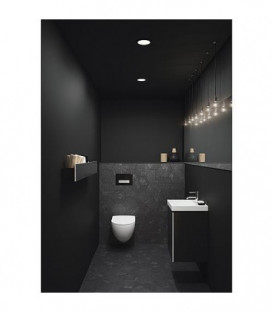 WC suspendu Geberit Acanto blanc, sans bord de rincage, avec Kera-Tect, lxpxh:350x510x335mm