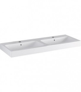 Vasque double Geberit icon blanc, lxpxh:1200x485x160mm