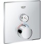 Mitigeur encastré Grohe SmartControl chromé avec une vanne d'arret