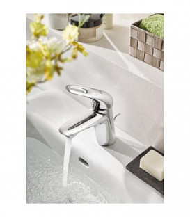 mitigeur lavabo Grohe Eurostyle, chromé, levier évidé