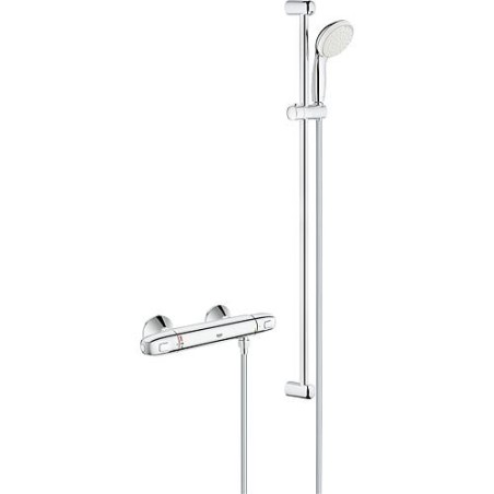 thermostat douche Grohe Grohtherm 1000 avec kit douchette Tempesta II, 900mm, chromé
