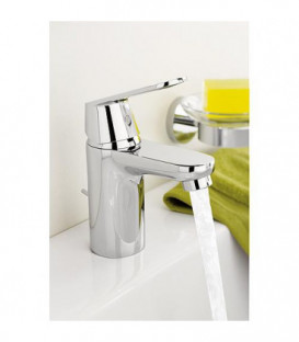 Mitigeur de lavabo avec mousseur EUROSMART COSMOPOLITAN chromé garniture d'ecoulement a tirette