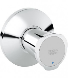 Robinet encastre superstructure Costa profondeur continu Marquage bleu chrome