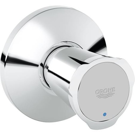Robinet encastre superstructure Costa profondeur continu Marquage bleu chrome