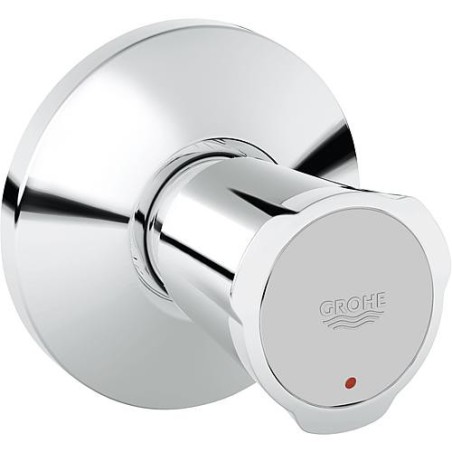 Robinet encastre superstructure Costa profondeur continu Marquage bleu chrome