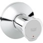 Robinet encastre superstructure Costa profondeur continu Marquage bleu chrome