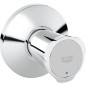 Robinet encastre superstructure Costa profondeur continu Marquage rouge chrome