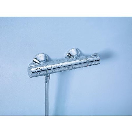 Thermostat de douche Grohe Grotherm 800, montage mural, chrome securise