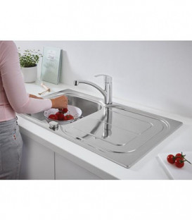 Grohe Kit evier Eurosmart contenant evier en inox K300 + mitigeur Eurosmart 93 014 18