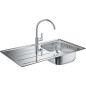 Grohe Kit evier contenant evier en inox K200+ mitigeur Edge 93 001 99