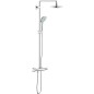 Systeme de douche Euphoria pour montage mural - chromé mitigeur thermost. bras orientable