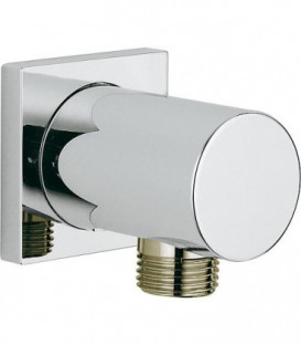 Rainshower raccord mural coude Filet male avec rosace carre chrome