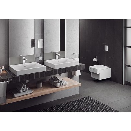 distribueur de savon avec fixation murale Cube essentiel Grohe, chrome