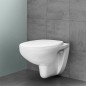 WC suspendu Grohe Bau blanc, sans bord de rincage lxpxh:368x531x363mm
