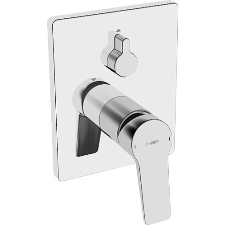 Mitigeur de baignoire encastre Hansa Hansatwist chrome, avec inverseur, convient pour Bluebox