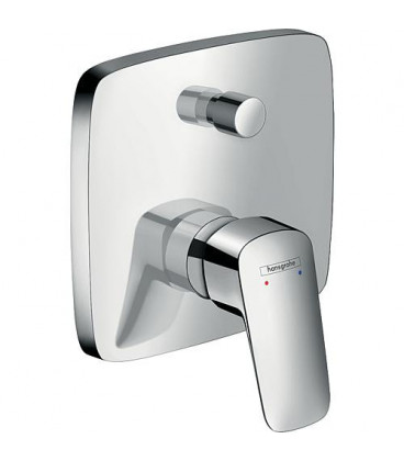 Mitigeur baignoire encastré Hansgrohe Logis chromé kit de finition