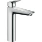 Mitigeur lavabo Hansgrohe 190 Logis chromé avec garniture d'écoulement
