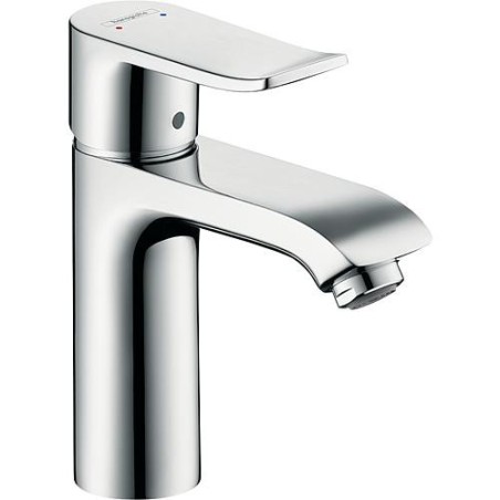 Mitigeur lavabo Metris avec eau froide en position centrale ComforZone 110 + ecoulement 5/4"