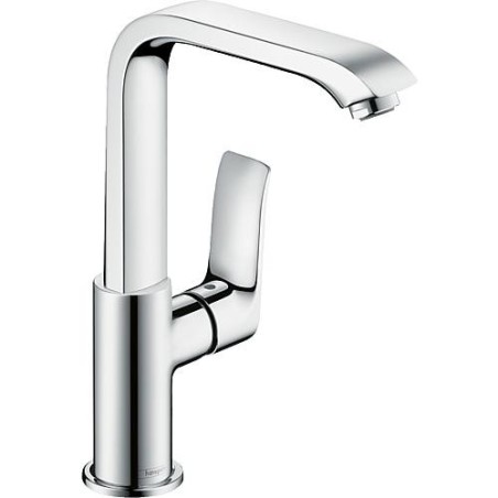 Mitigeur lavabo Metris + garniture écoulement Push-Open ComfortZone 230, bec orientable